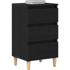 vidaXL Cabinet de chevet Chêne noir 40 x 35 x 70 cm Bois d'ingénierie