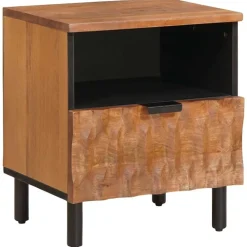 vidaXL Cabinet de chevet Marron 40 x 33 x 46 cm Bois de mangue massif