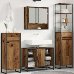 Armoires & Meubles De Rangement-vidaXL Cabinet de salle de bain 40 x 30 x 100 cm Bois ancien