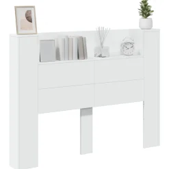 vidaXL Cabinet de Tête de Lit avec LED 140 x 16,5 x 103,5 cm