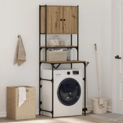 Accessoires Pour Appareils Électroménagers-vidaXL Cabinet pour lave-linge Chêne artisanal 68 x 48,5 x 194 cm ch&ecirc;ne artisanal