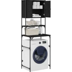 Accessoires Pour Appareils Électroménagers-vidaXL Cabinet pour lave-linge Chêne noir 68 x 48,5 x 194 cm Ch&ecirc;ne noir