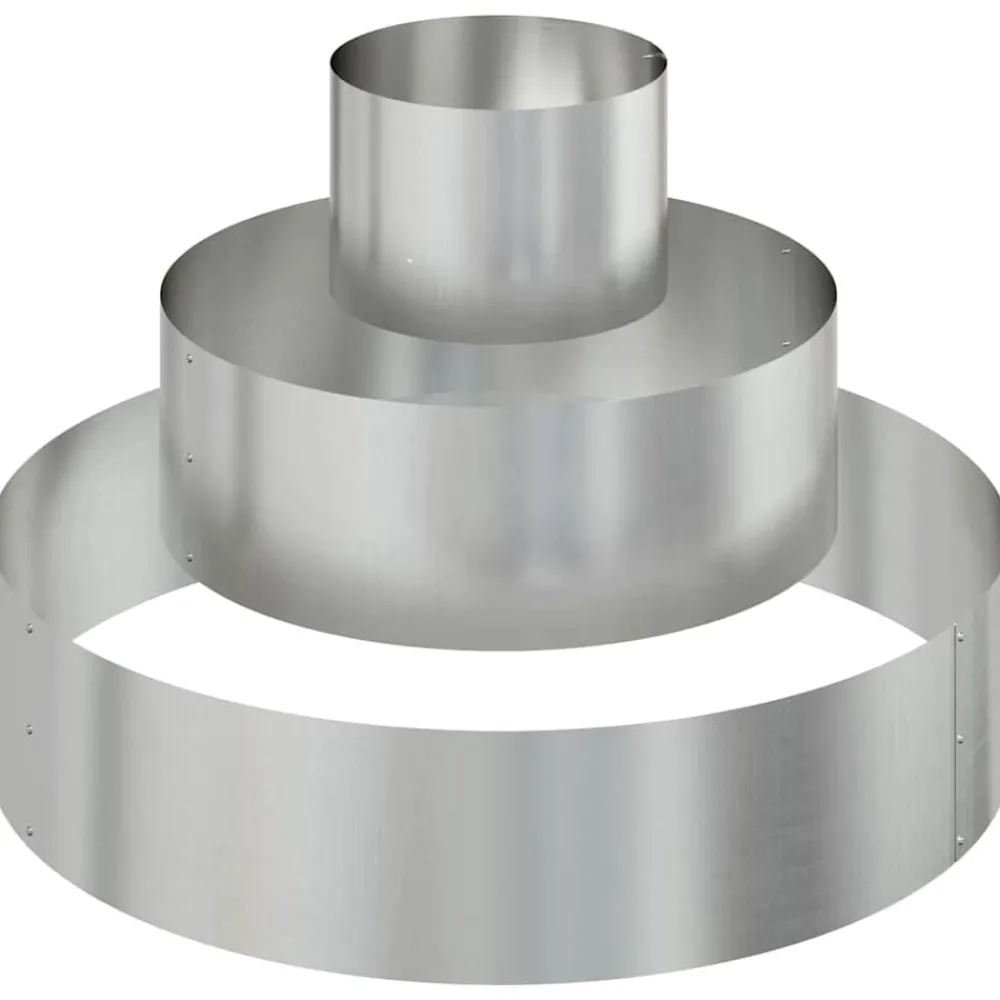 Pelouses & Jardins-vidaXL Cache-pot de jardin Argent 90 x 90 x 20 cm Acier galvanisé