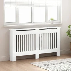 Accessoires Pour Appareils Électroménagers-vidaXL Cache-Radiateur 152 x 19 x 81,5 cm Blanc brillant