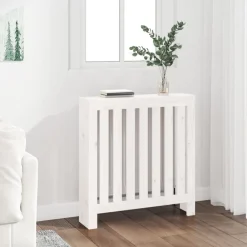 Accessoires Pour Appareils Électroménagers-vidaXL Cache-radiateur 79,5x19x84 cm Bois massif de pin Blanc