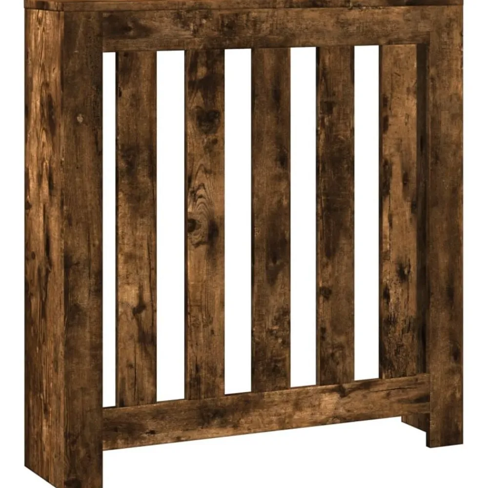 vidaXL Cache-radiateur chêne fumé 78x20x82 cm bois d'ingénierie