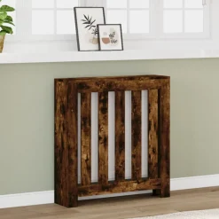 vidaXL Cache-radiateur chêne fumé 78x20x82 cm bois d'ingénierie