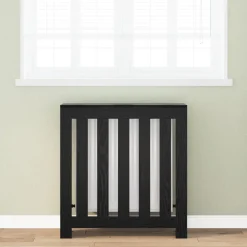 Accessoires Pour Appareils Électroménagers-vidaXL Cache-Radiateur Chêne noir 78 x 20 x 82 cm Bois d'ingénierie Lattes verticales