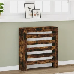 Accessoires Pour Appareils Électroménagers-vidaXL Cache-radiateur chêne fumé 78x20x82 cm bois d'ingénierie Ch&ecirc;ne fumé