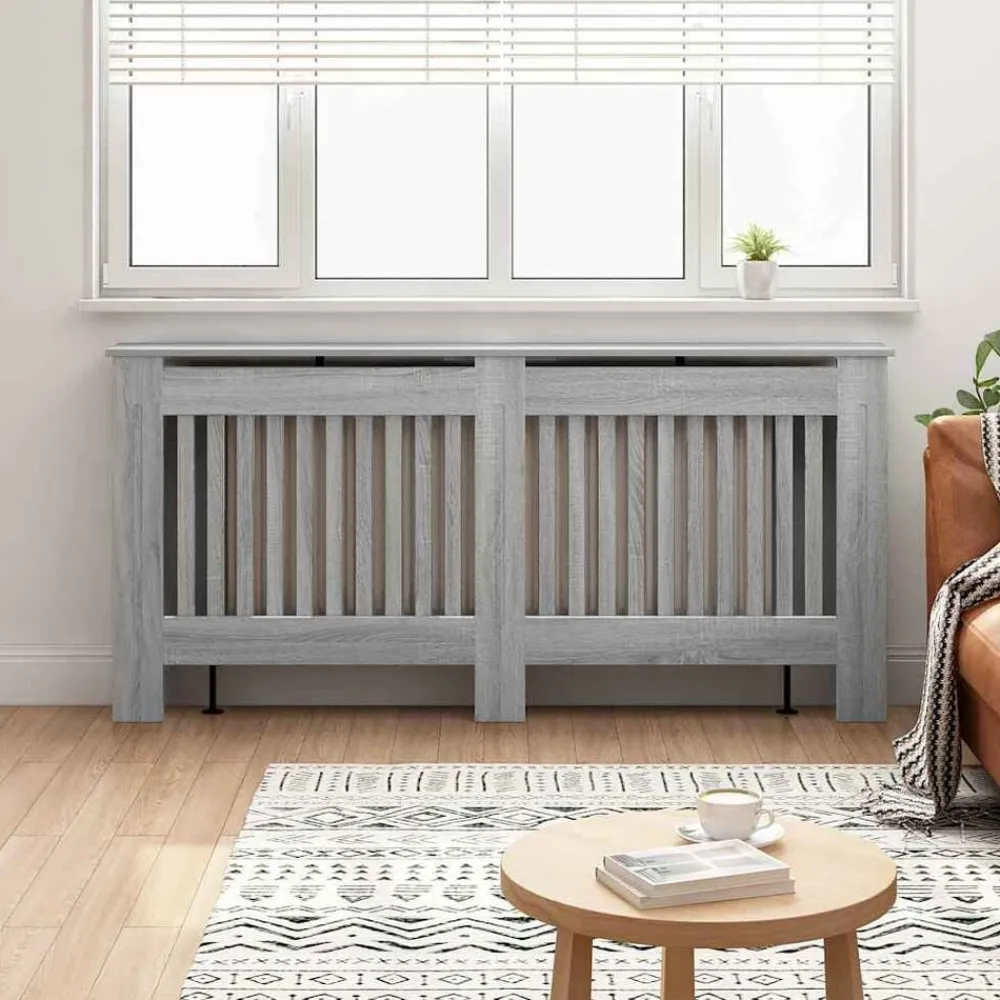 Accessoires Pour Appareils Électroménagers-vidaXL Cache-Radiateur Gris Sonoma 172 x 19 x 81,5 cm Sonoma gris