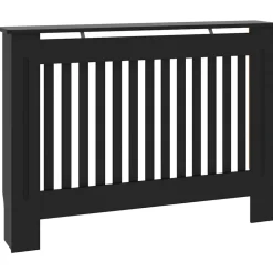Accessoires Pour Appareils Électroménagers-vidaXL Cache-radiateur 112x19x81,5 cm MDF Noir