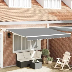 Pelouses & Jardins-vidaXL Cadre d'auvent 3 x 2,5 m Aluminium Blanc