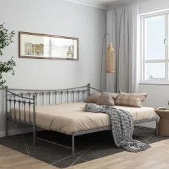 vidaXL Cadre de canapé-lit extensible sans matelas métal 90x200cm