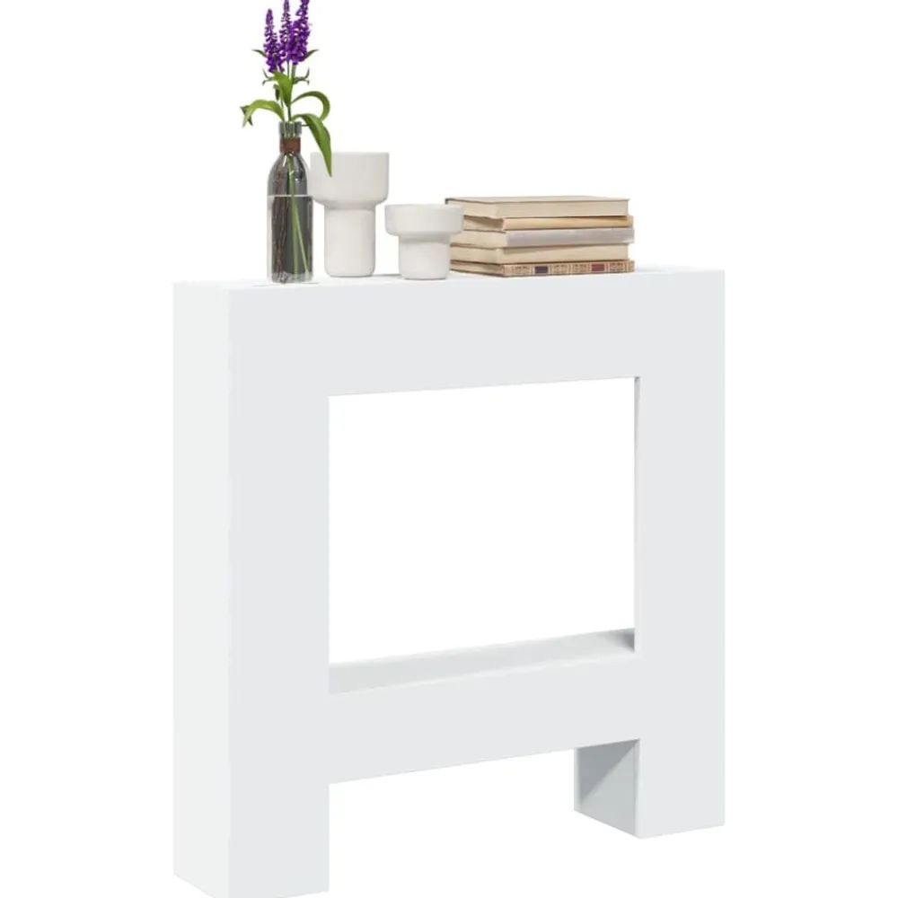 Accessoires Pour Cheminées & Poêles À Bois-vidaXL Cadre de cheminée 81x18x82 cm bois d'ingénierie Blanc