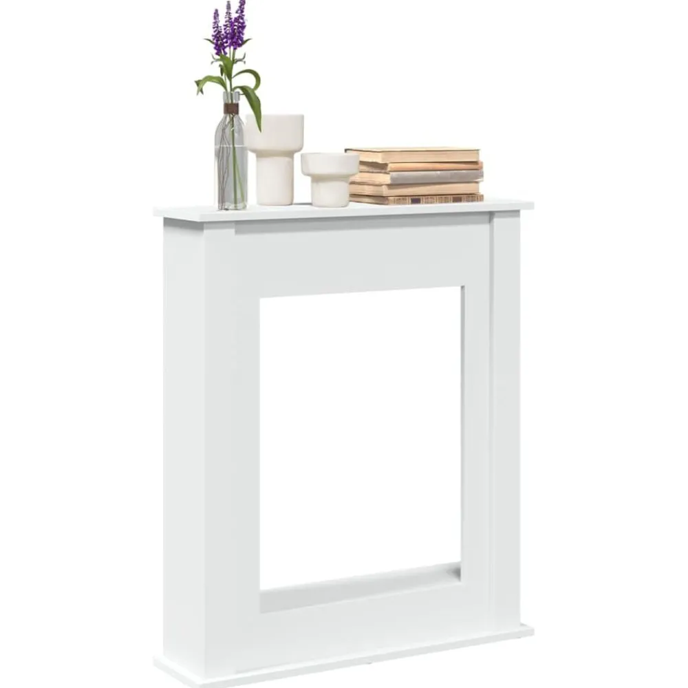 Accessoires Pour Cheminées & Poêles À Bois-vidaXL Cadre de cheminée 75x20x87,5 cm bois d'ingénierie Blanc