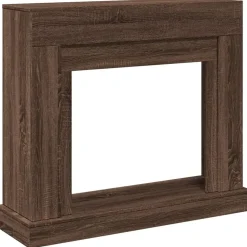 vidaXL Cadre de cheminée chêne marron 100x30x87,5 cm bois d'ingénierie