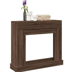 vidaXL Cadre de cheminée chêne marron 100x30x87,5 cm bois d'ingénierie
