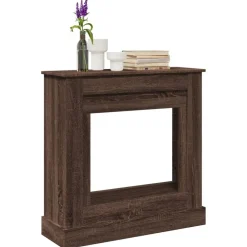 vidaXL Cadre de cheminée chêne marron 90x30x90 cm bois d'ingénierie