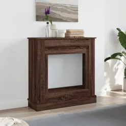 vidaXL Cadre de cheminée chêne marron 90x30x90 cm bois d'ingénierie