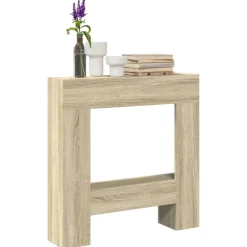 vidaXL Cadre de cheminée chêne sonoma 81x18x82 cm bois d'ingénierie
