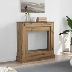 Accessoires Pour Cheminées & Poêles À Bois-vidaXL Cadre de cheminée chêne artisanal 90x30x90 cm bois ingénierie ch&ecirc;ne artisanal