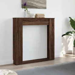 Accessoires Pour Cheminées & Poêles À Bois-vidaXL Cadre de cheminée chêne marron 100x20x100 cm bois d'ingénierie Ch&ecirc;ne marron