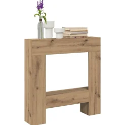 Accessoires Pour Cheminées & Poêles À Bois-vidaXL Cadre de cheminée chêne artisanal 81x18x82 cm bois ingénierie ch&ecirc;ne artisanal