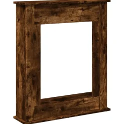 Accessoires Pour Cheminées & Poêles À Bois-vidaXL Cadre de cheminée chêne fumé 75x20x87,5 cm bois d'ingénierie Ch&ecirc;ne fumé