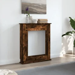 Accessoires Pour Cheminées & Poêles À Bois-vidaXL Cadre de cheminée chêne fumé 75x20x87,5 cm bois d'ingénierie Ch&ecirc;ne fumé