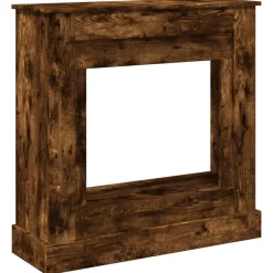 Accessoires Pour Cheminées & Poêles À Bois-vidaXL Cadre de cheminée chêne fumé 90x30x90 cm bois d'ingénierie Ch&ecirc;ne fumé
