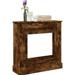Accessoires Pour Cheminées & Poêles À Bois-vidaXL Cadre de cheminée chêne fumé 90x30x90 cm bois d'ingénierie Ch&ecirc;ne fumé