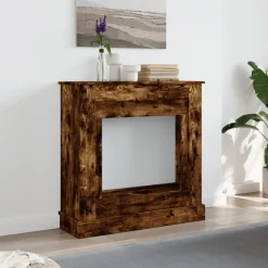 Accessoires Pour Cheminées & Poêles À Bois-vidaXL Cadre de cheminée chêne fumé 90x30x90 cm bois d'ingénierie Ch&ecirc;ne fumé