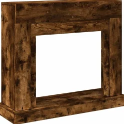 Accessoires Pour Cheminées & Poêles À Bois-vidaXL Cadre de cheminée chêne fumé 100x30x87,5 cm bois d'ingénierie Ch&ecirc;ne fumé