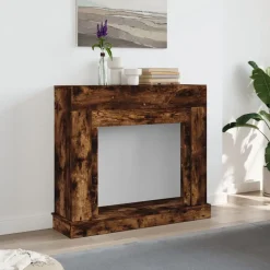 Accessoires Pour Cheminées & Poêles À Bois-vidaXL Cadre de cheminée chêne fumé 100x30x87,5 cm bois d'ingénierie Ch&ecirc;ne fumé
