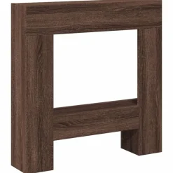 vidaXL Cadre de cheminée chêne marron 81x18x82 cm bois d'ingénierie