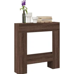 vidaXL Cadre de cheminée chêne marron 81x18x82 cm bois d'ingénierie