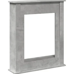 Accessoires Pour Cheminées & Poêles À Bois-vidaXL Cadre de cheminée 75x20x87,5 cm bois d'ingénierie Gris béton