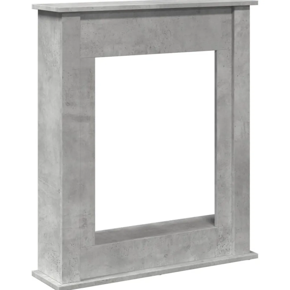Accessoires Pour Cheminées & Poêles À Bois-vidaXL Cadre de cheminée 75x20x87,5 cm bois d'ingénierie Gris béton