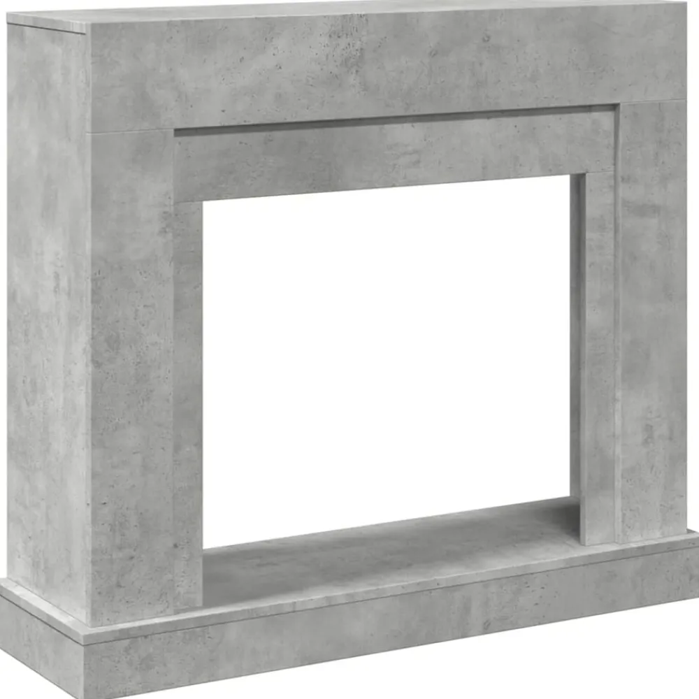 Accessoires Pour Cheminées & Poêles À Bois-vidaXL Cadre de cheminée 100x30x87,5 cm bois d'ingénierie Gris béton