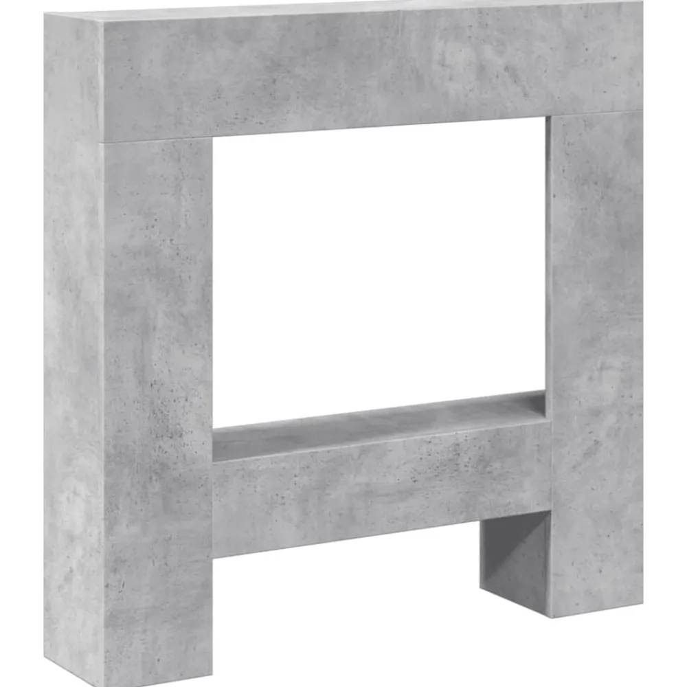 Accessoires Pour Cheminées & Poêles À Bois-vidaXL Cadre de cheminée 81x18x82 cm bois d'ingénierie Gris béton