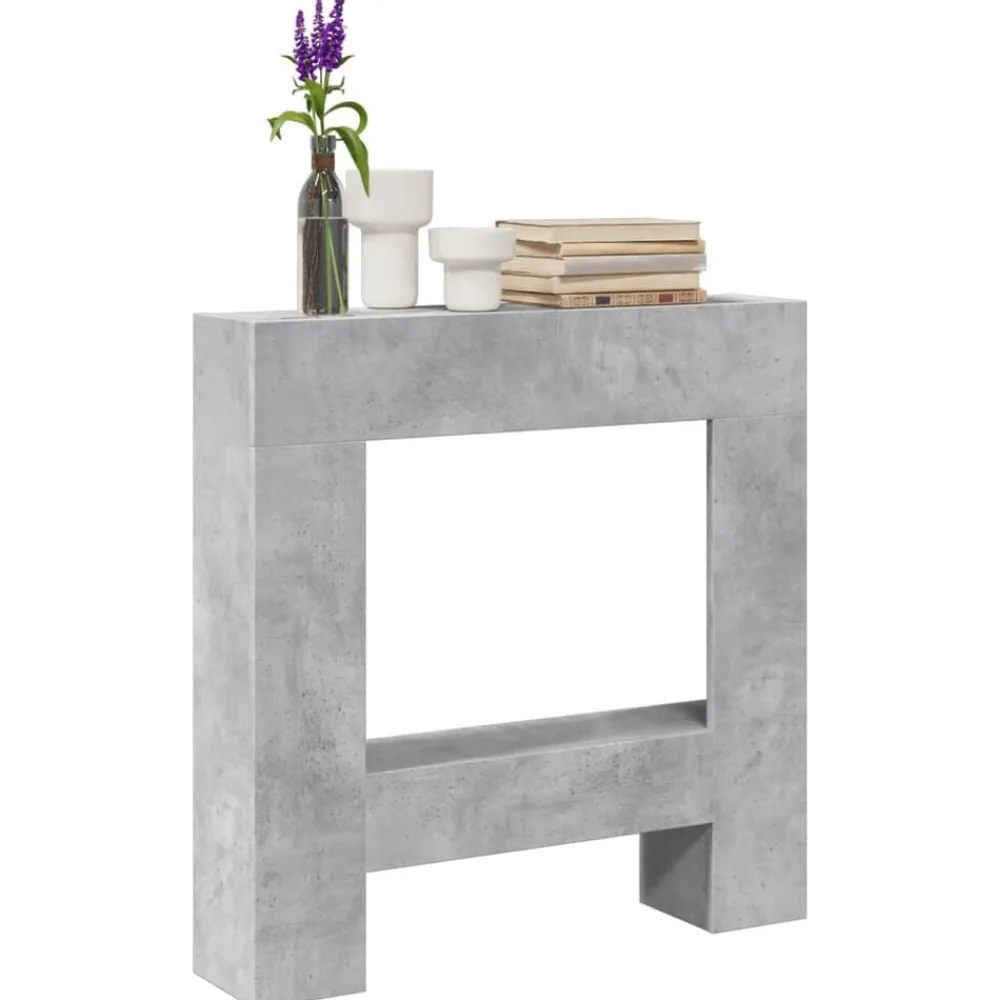 Accessoires Pour Cheminées & Poêles À Bois-vidaXL Cadre de cheminée 81x18x82 cm bois d'ingénierie Gris béton