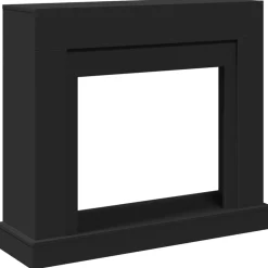 Accessoires Pour Cheminées & Poêles À Bois-vidaXL Cadre de cheminée 100x30x87,5 cm bois d'ingénierie Noir