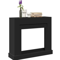 Accessoires Pour Cheminées & Poêles À Bois-vidaXL Cadre de cheminée 100x30x87,5 cm bois d'ingénierie Noir