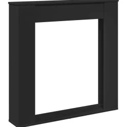 Accessoires Pour Cheminées & Poêles À Bois-vidaXL Cadre de cheminée 100x20x100 cm bois d'ingénierie Noir