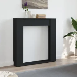 Accessoires Pour Cheminées & Poêles À Bois-vidaXL Cadre de cheminée 100x20x100 cm bois d'ingénierie Noir