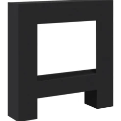 Accessoires Pour Cheminées & Poêles À Bois-vidaXL Cadre de cheminée 81x18x82 cm bois d'ingénierie Noir