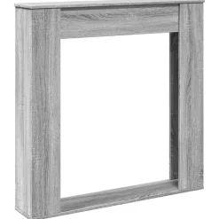 Accessoires Pour Cheminées & Poêles À Bois-vidaXL Cadre de cheminée 100x20x100 cm bois d'ingénierie Sonoma gris