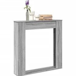 Accessoires Pour Cheminées & Poêles À Bois-vidaXL Cadre de cheminée 100x20x100 cm bois d'ingénierie Sonoma gris