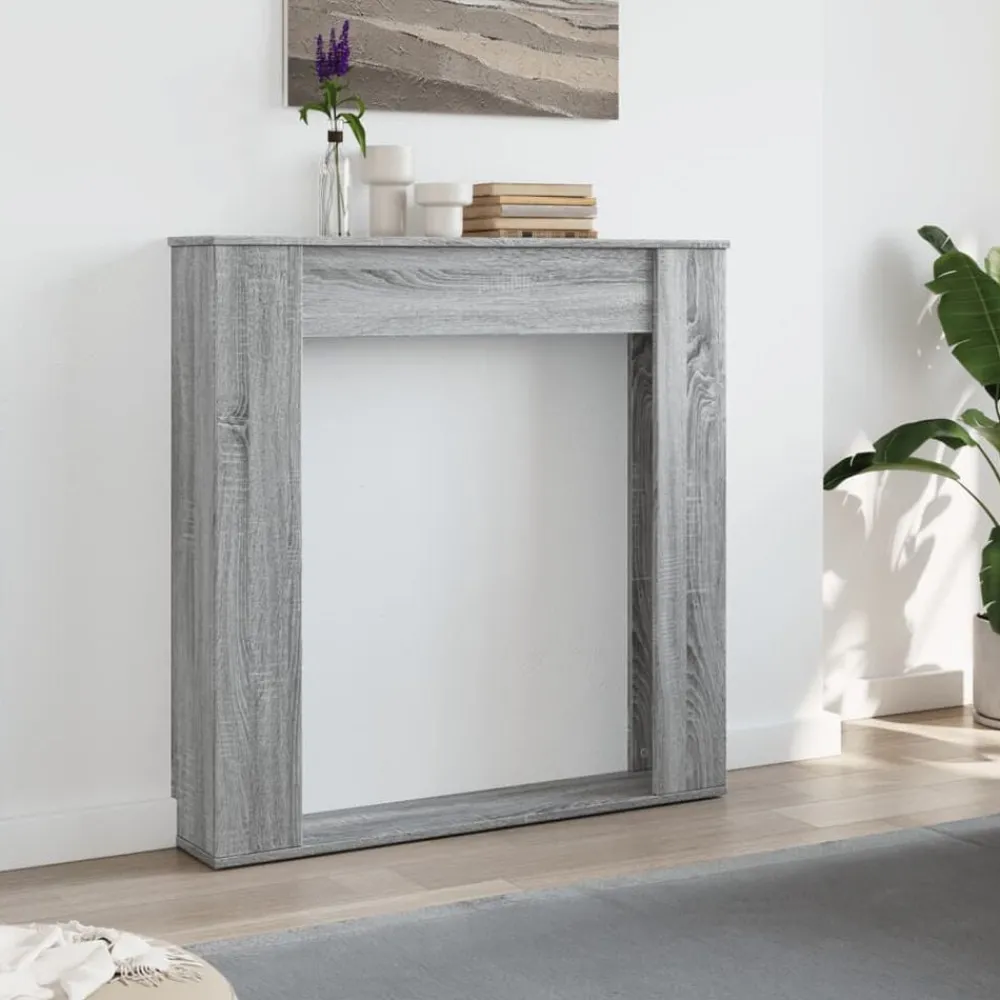 Accessoires Pour Cheminées & Poêles À Bois-vidaXL Cadre de cheminée 100x20x100 cm bois d'ingénierie Sonoma gris