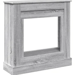 Accessoires Pour Cheminées & Poêles À Bois-vidaXL Cadre de cheminée 90x30x90 cm bois d'ingénierie Sonoma gris